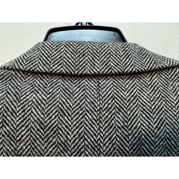 Lands End Mens Blazer Wool Blend Herringbone Pattern 2-Button Classic Fit Size 4 - Picture 12 of 13